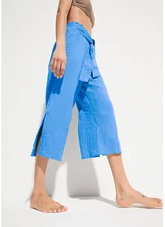 Pantalon de plage en gaze de coton, longueur 3/4, bonprix