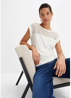 T-shirt avec dentelle, bonprix
