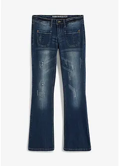 Jean évasé, taille basse, extensible, bonprix
