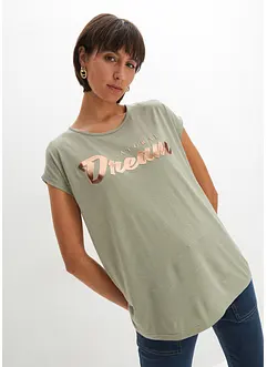 T-shirt long en viscose mélangée, bonprix