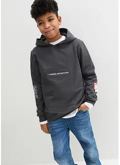 Sweat garçon à capuche en coton, bonprix