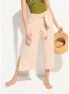 Pantalon de plage en gaze de coton, longueur 3/4, bonprix