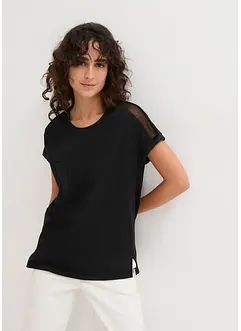 T-shirt ample avec dentelle, bonprix