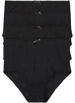 Lot de 4 slips taille haute, bonprix