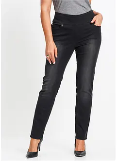 Jean Straight taille mi-haute et élastiquée, très extensible, bonprix