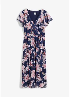 Robe midi imprimée en mesh, bonprix