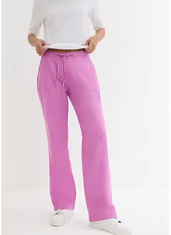 Pantalon large en lin mélangé, bonprix