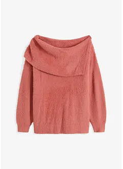 Pull à encolure Bardot asymétrique, bonprix