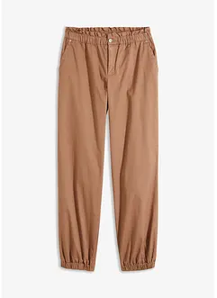 Pantalon en twill léger à taille élastiquée, bonprix