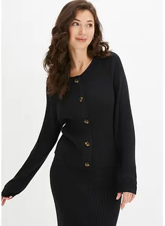 Gilet en maille côtelée, bonprix