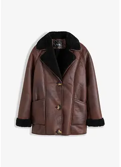 Veste aspect shearling à poches, bonprix