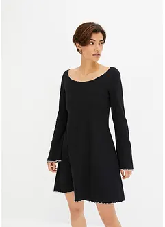 Robe T-shirt en matière côtelée, bonprix