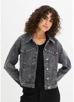 Veste en jean à rivets, bonprix