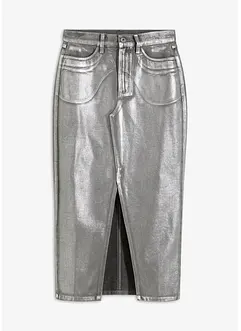 Jupe en jean enduit, bonprix