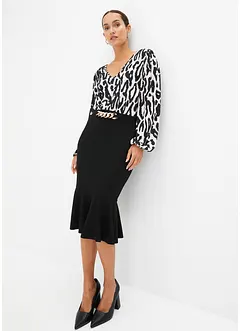 Robe midi avec détail ceinture, bonprix