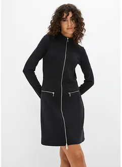 Robe en jersey milano à détails zippés, bonprix