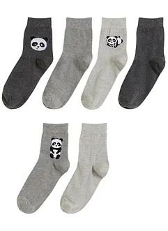 Lot de 6 paires de chaussettes mi-hautes, bonprix