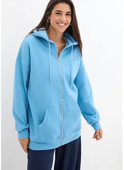 Sweat zippé à capuche oversize, bonprix