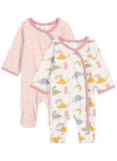 Lot de 2 grenouillères bébé, bonprix