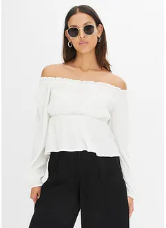Blouse Carmen, effet froissé, bonprix