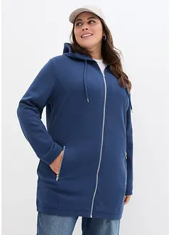 Long sweat zippé avec poches zippées, bonprix