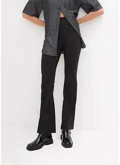 Pantalon évasé à taille haute et élastiquée, bonprix