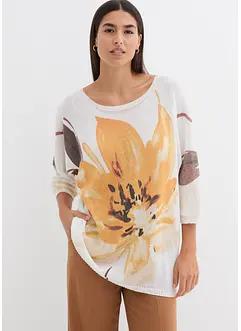 Pull à imprimé floral, bonprix