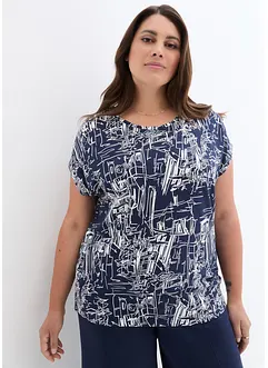 T-shirt avec imprimé esquisse, bonprix
