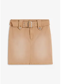 Mini jupe en jean avec ceinture (ens. 2 pces.), bonprix
