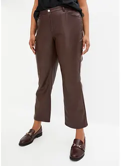 Pantalon 7/8 enduit et évasé, bonprix