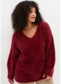 Pull en fil plume douillet, bonprix