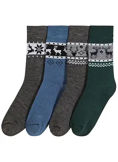 Lot de 4 paires de chaussettes thermo mixtes, bonprix