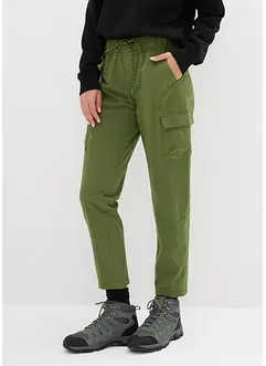 Pantalon technique déperlant avec taille élastiquée, longueur cheville, bonprix