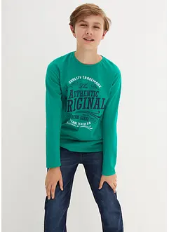 Lot de 2 t-shirts manches longues coton garçon, bonprix