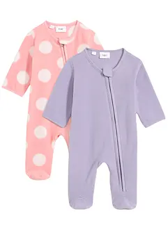 Lot de 2 combinaisons bébé en polaire, bonprix