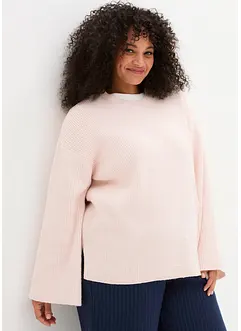 Pull boxy en maille côtelée, bonprix