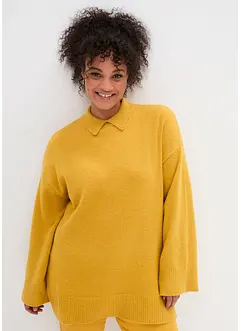 Pull oversize avec col roulé et fentes sur le côté, bonprix