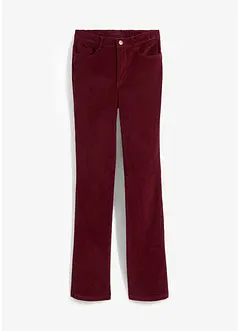 Pantalon Flare en velours côtelé extensible avec taille haute confortable, bonprix