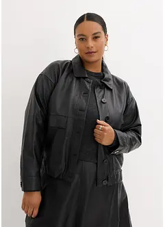 Blouson en cuir nappa d'agneau, bonprix