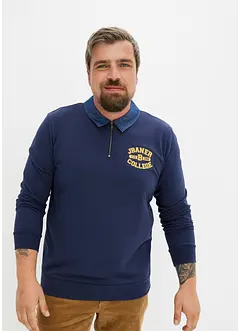 Sweat à col polo, bonprix