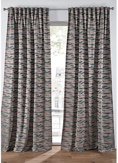 Rideau jacquard avec vagues (1 pce), bonprix