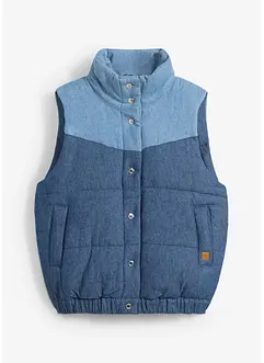 Gilet sans manches matelassé en jean, bonprix