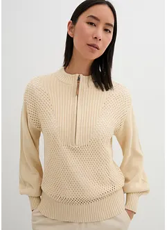 Pull en maille ajourée, bonprix