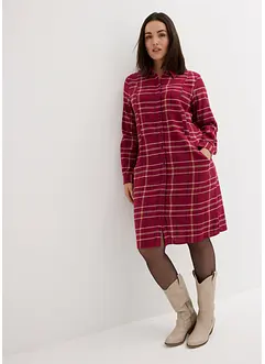 Robe-chemise en flanelle à carreaux, bonprix