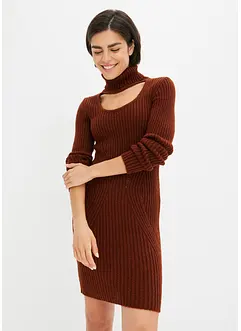 Robe en maille à col roulé, bonprix