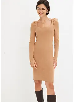 Robe en maille à décolleté carré, bonprix
