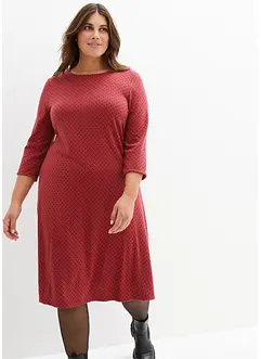 Robe en jersey milano de viscose mélangée avec motif jacquard, bonprix