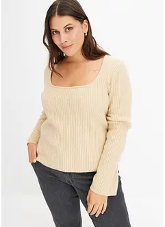 Pull à décolleté carré, bonprix