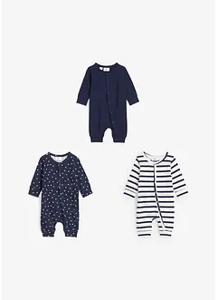 Lot de 3 combinaisons bébé, bonprix