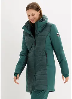 Veste longue outdoor matelassée avec softshell, bonprix